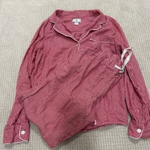 Women’s Petite Plume Red Gingham Pajama Set- Size Small